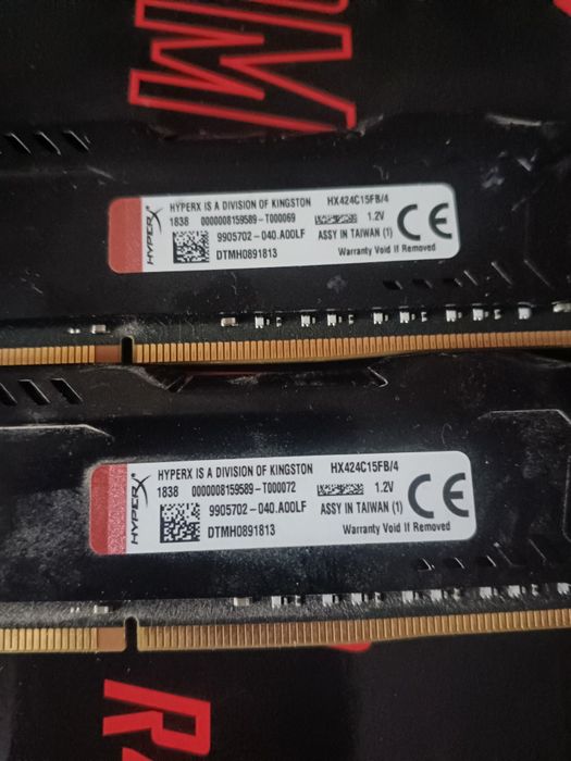 Оперативна пам'ять HyperX DDR4 Fury Black  2X4gb