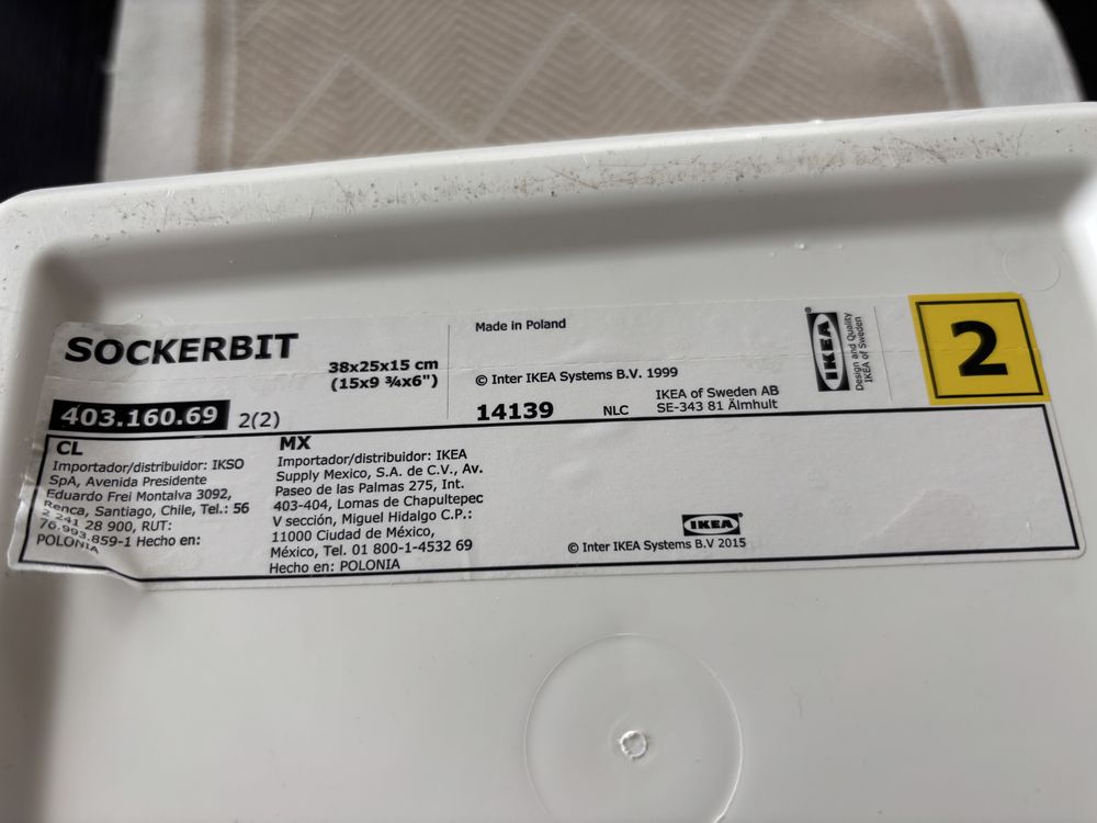 Pudełko Ikea Sockerbit 38x25x15