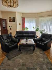 Skórzana sofa i fotele
