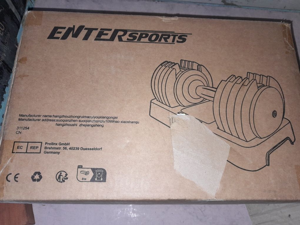 Hantla regulowana entersports 1x12kg