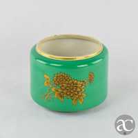 Jarra / Floreira porcelana Artibus com flores em dourado