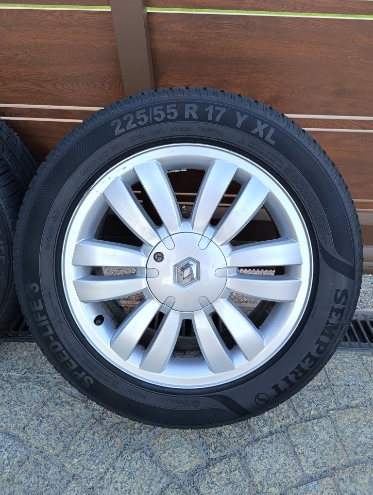 Koła Alufelgi Renault Espace IV 17" z oponami 225/55/17 komplet 5x108