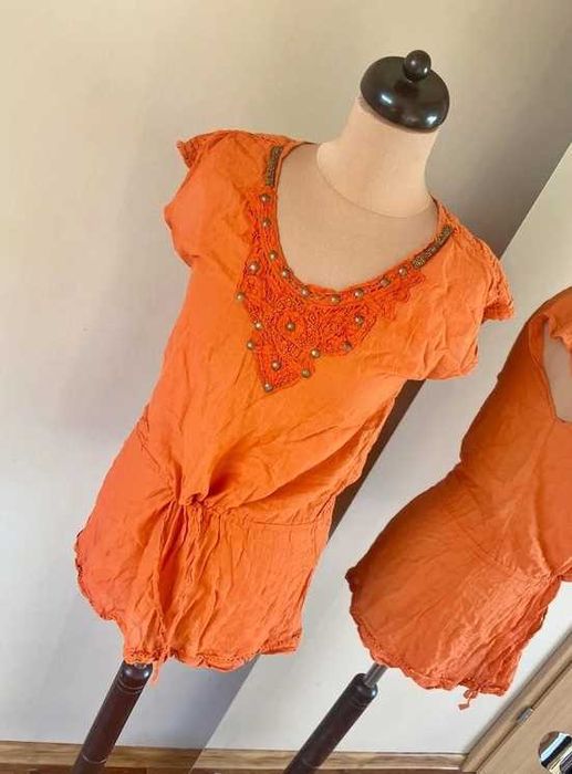 tunika m l neon pomarancz orient
