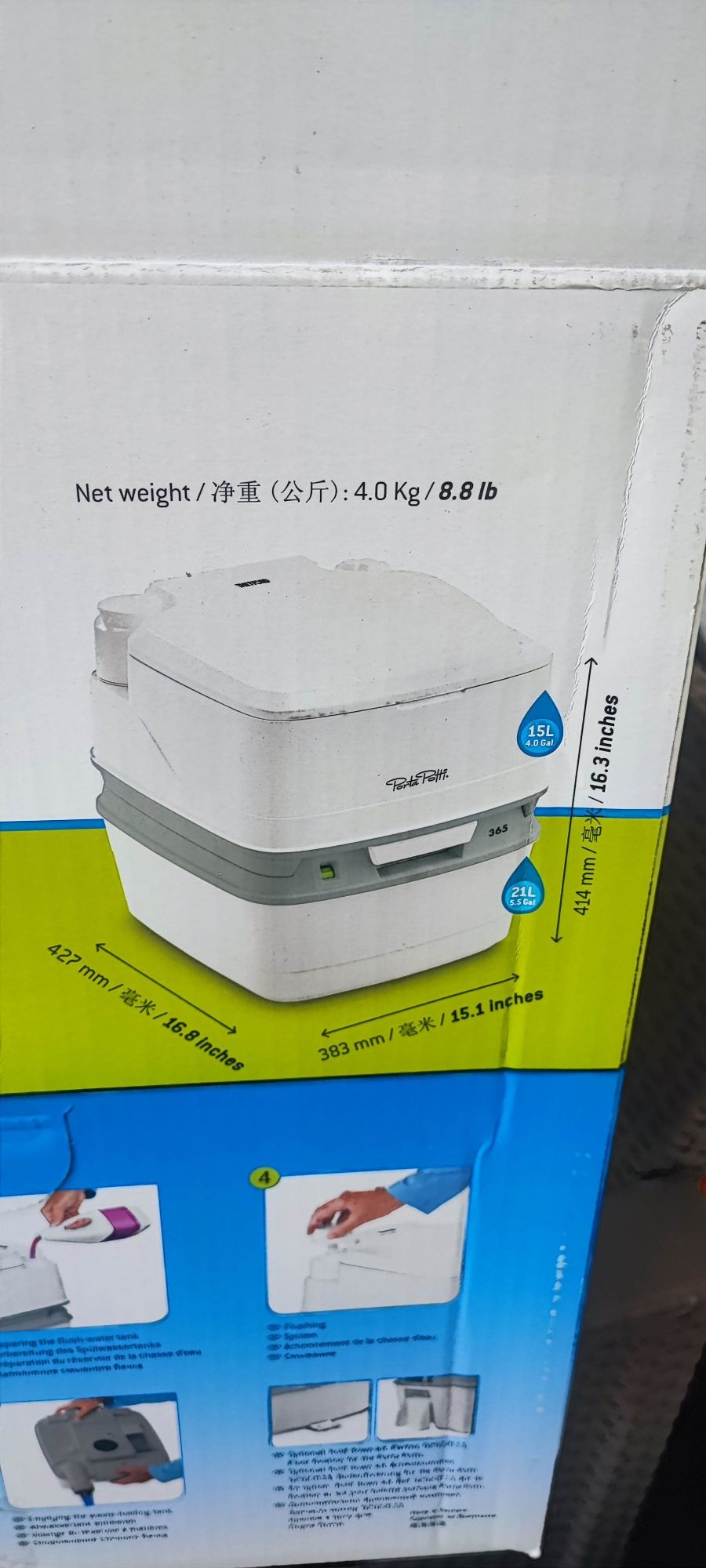 Toaleta kemping kamper bus łódka turystyczna THETFORD Porta Potti 365