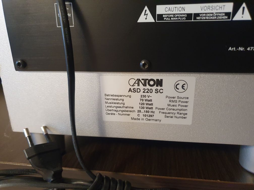 Subwoofer CANTON ASD 220 SC