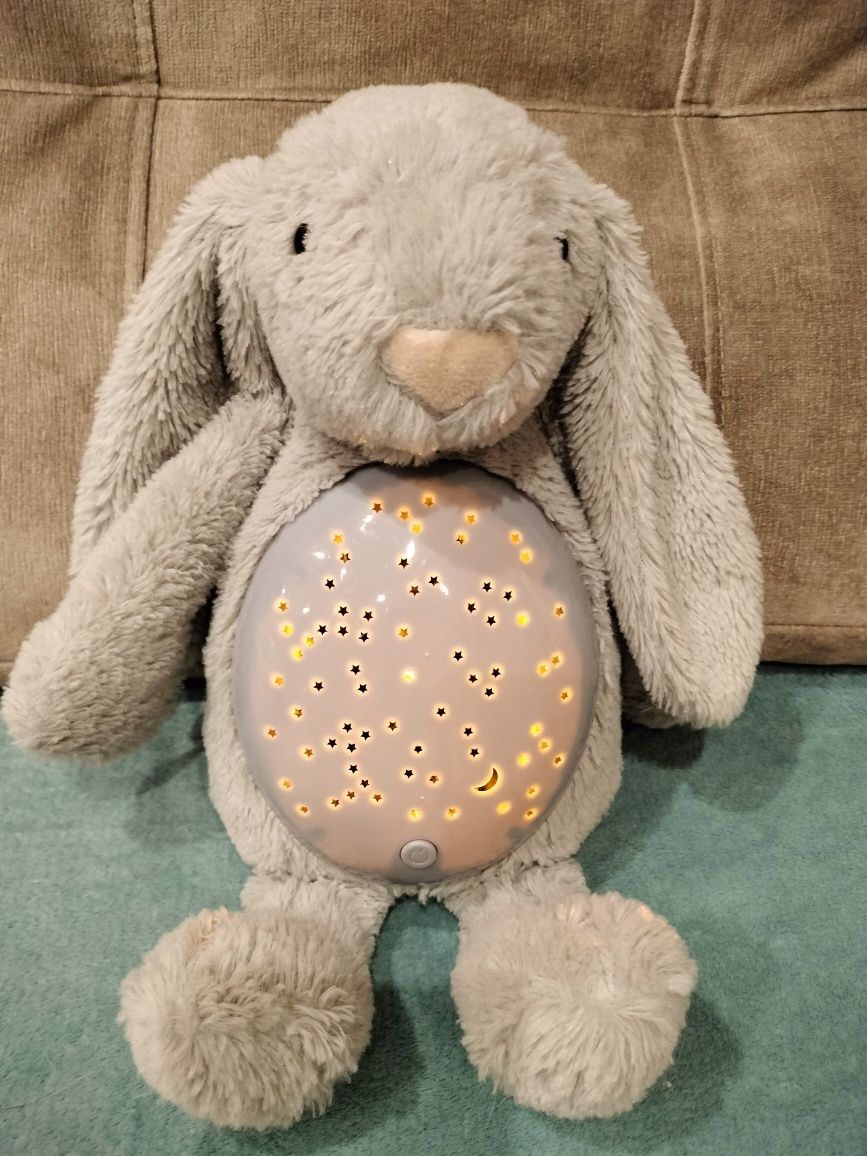 Projektor gwiazd szary króliczek zajączek