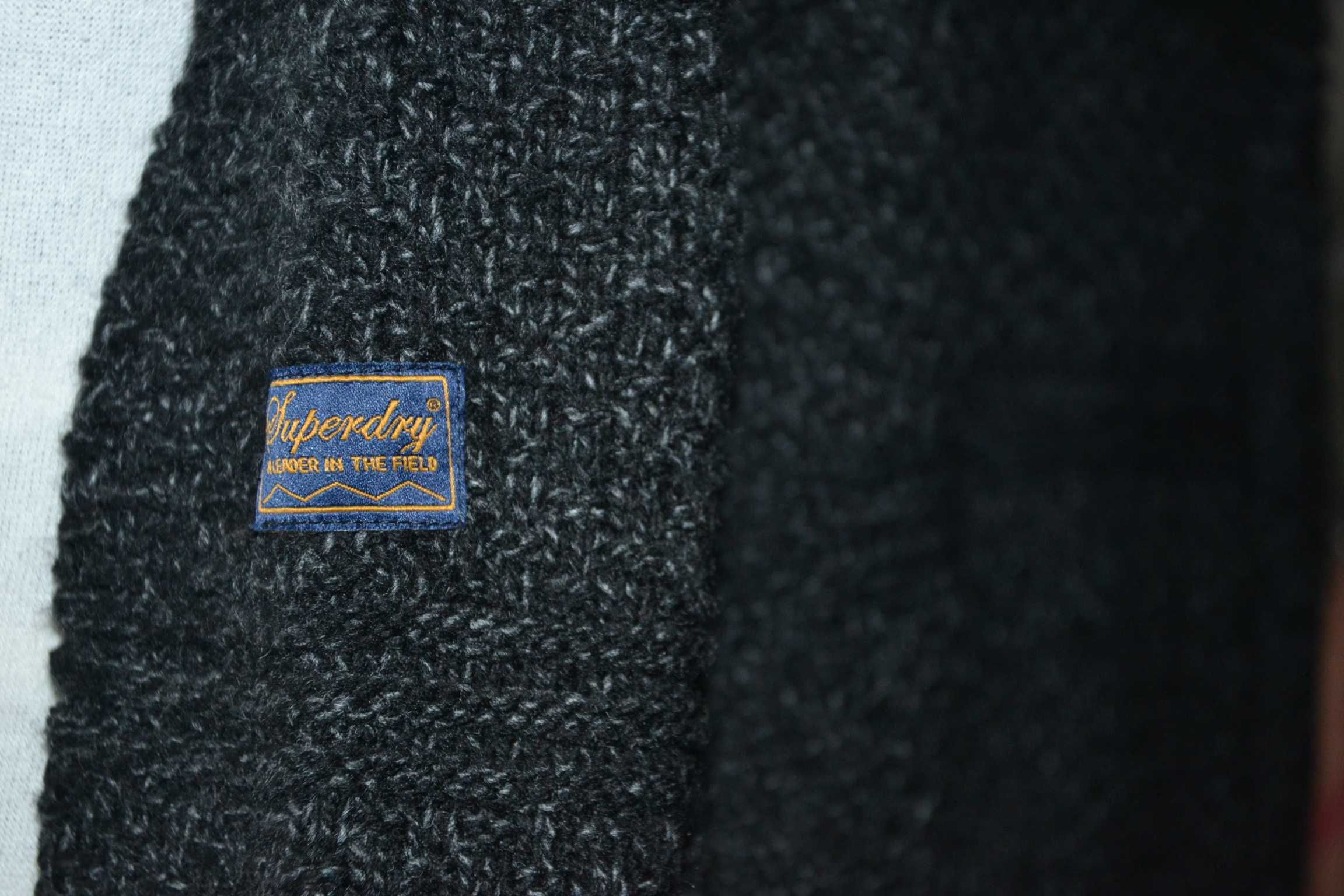 SUPERDRY Outdoor Sweter Męski M Wełna Oryginalny Jak Nowy