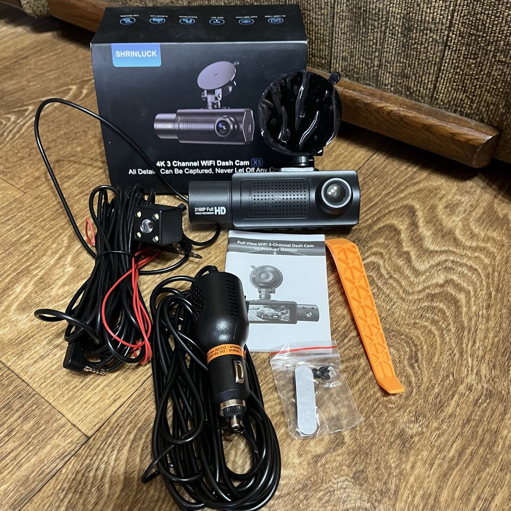 Видеорегистратор Shrinluck X5 4K WiFi Dash Cam