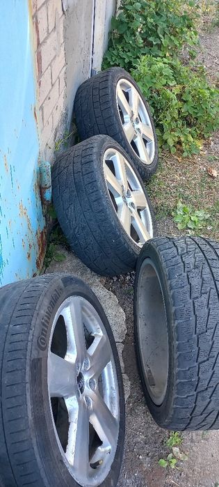 Диски  r18 5/112  ЕТ43 .  с резиной ..