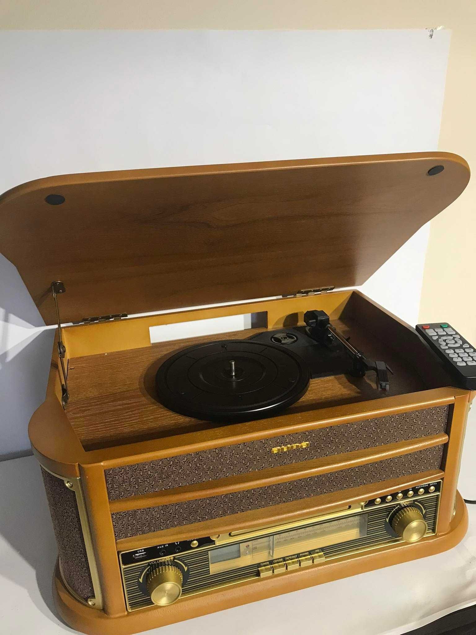 Gramofon Auna, wieża stereo retro