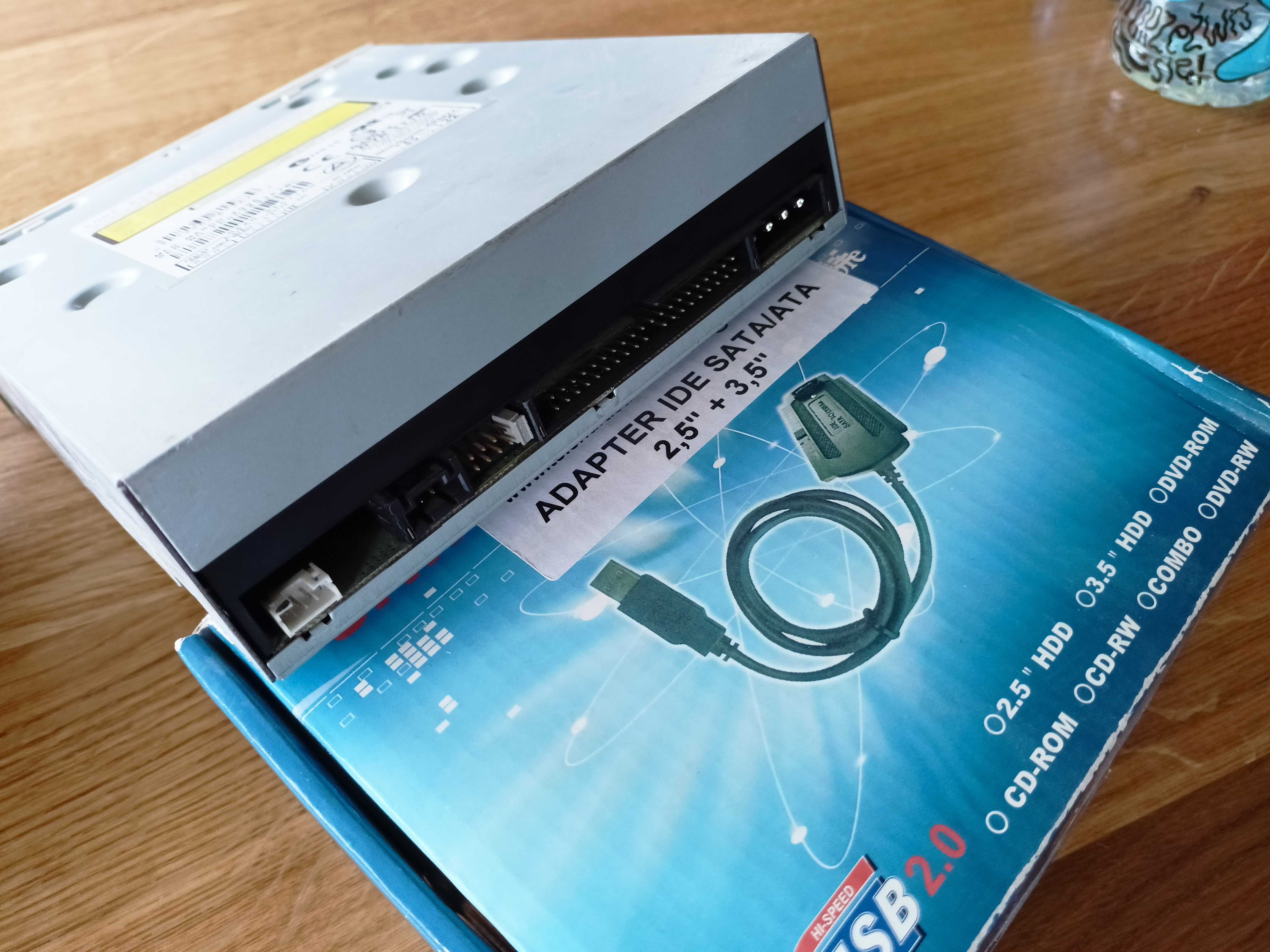 pioneer DVR-111D nagrywarka + zasilacz + adapter IDE SATA/ATA