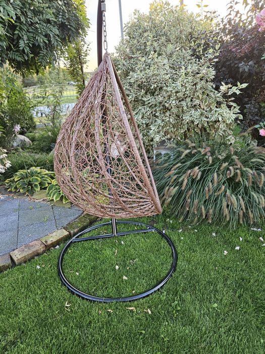 Fotel wiszący kokon BRĄZOWY