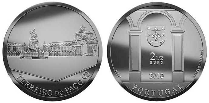 moeda 2-50€ Terreiro do Paço - 2010