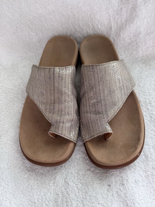 Шлепанцы сланцы gabor 38p бежевые кожа