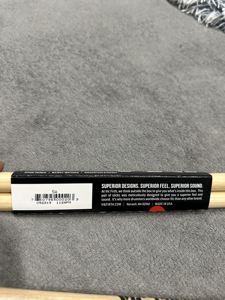 Барабанні палички 5A (vic firth, палочки)