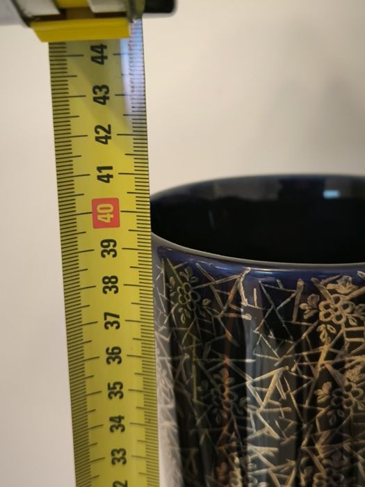 Wazon Pruszków PRL skrzydlak Kobaltowy