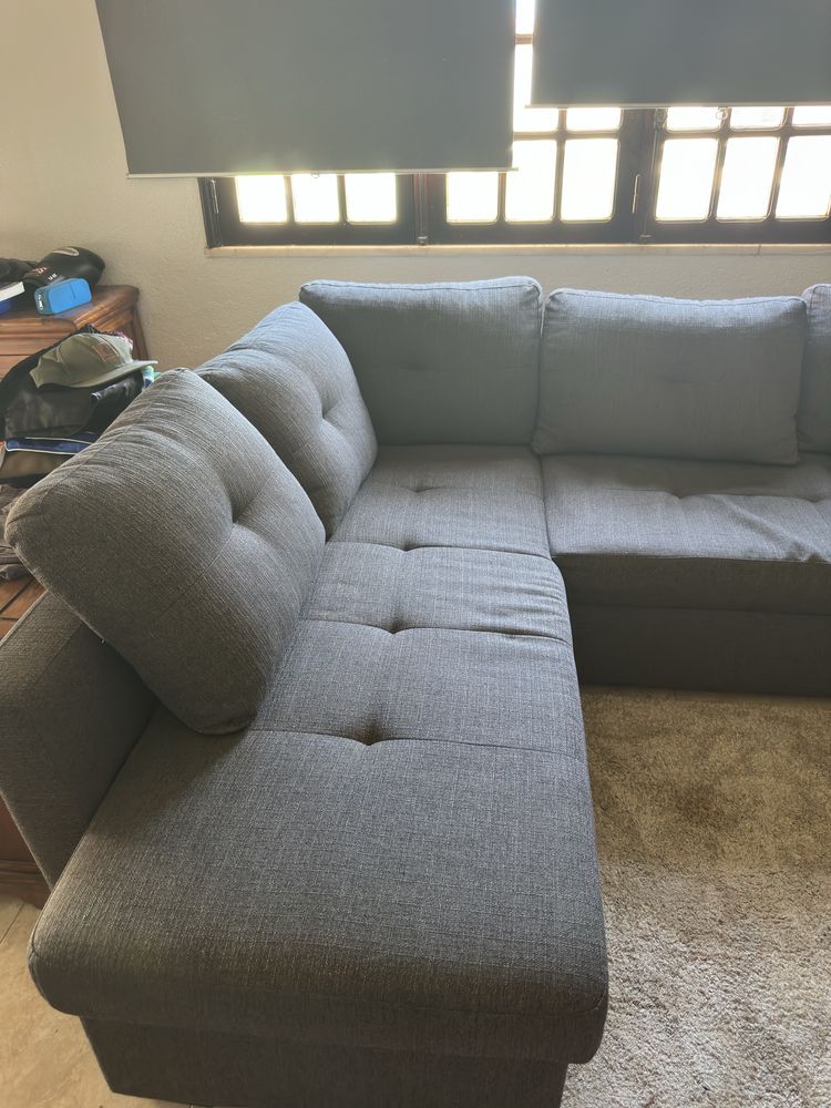 Sofá-cama em L - Bom estado