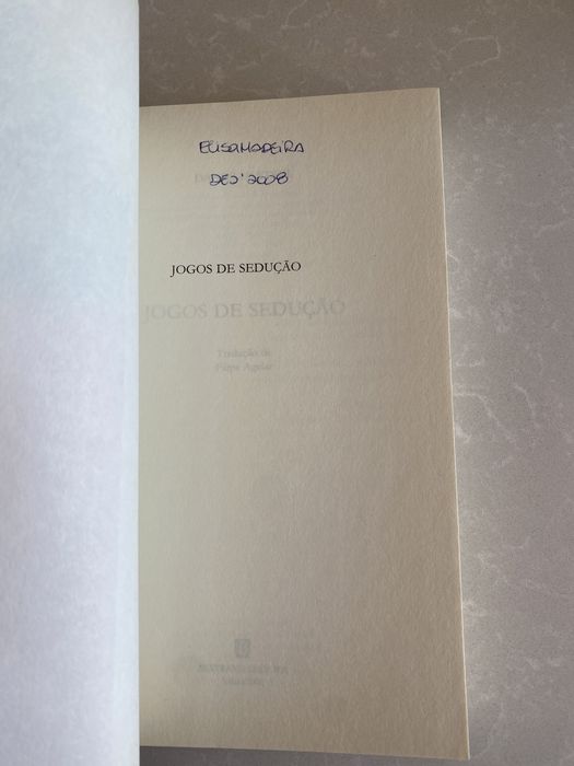 Livro Jogos de Sedução