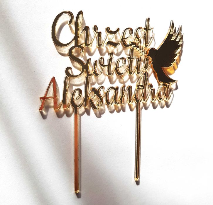 Topper chrzest imię dziecka