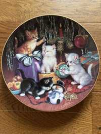 Вінтаж : колекція тарілок Котяче Різдво