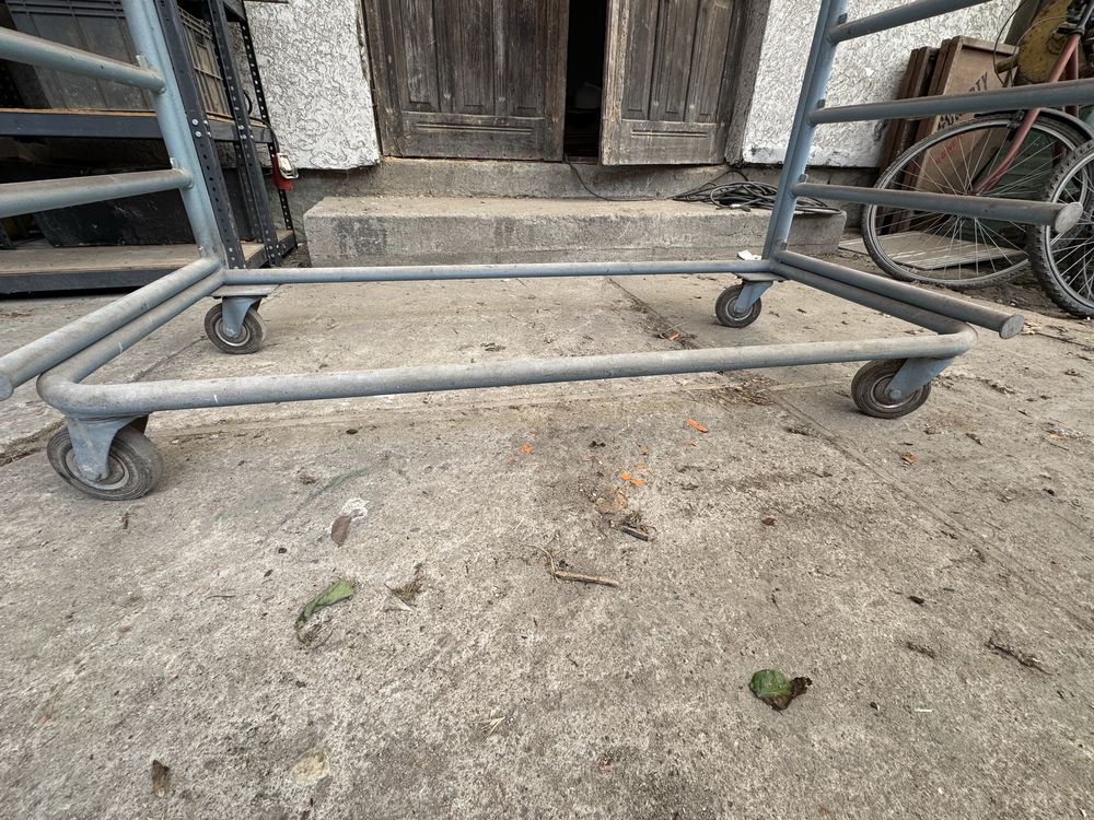 Duzy wozek stojak lakierniczy z przedluzkami 11 polek