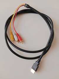 Kabel przejściówka  HDMi 3xRca