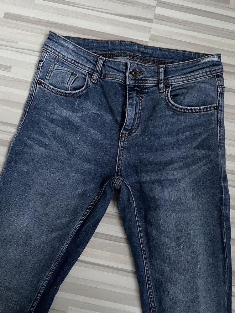 Jeansy rurki Zara zamki klasyczne denim Z1975 xs/34