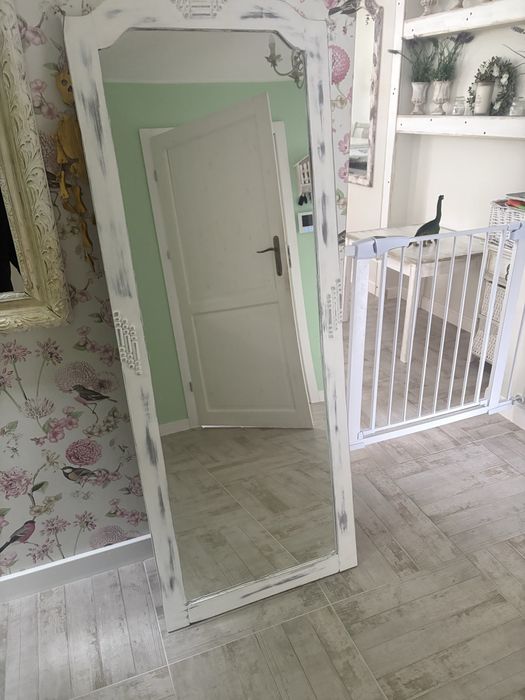 Lustro drewniane shabby chic prowansja
