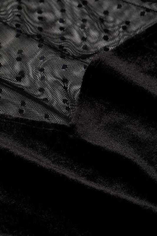 Новое боди из велюра комбидрес блузка сетка принт горох от H&M