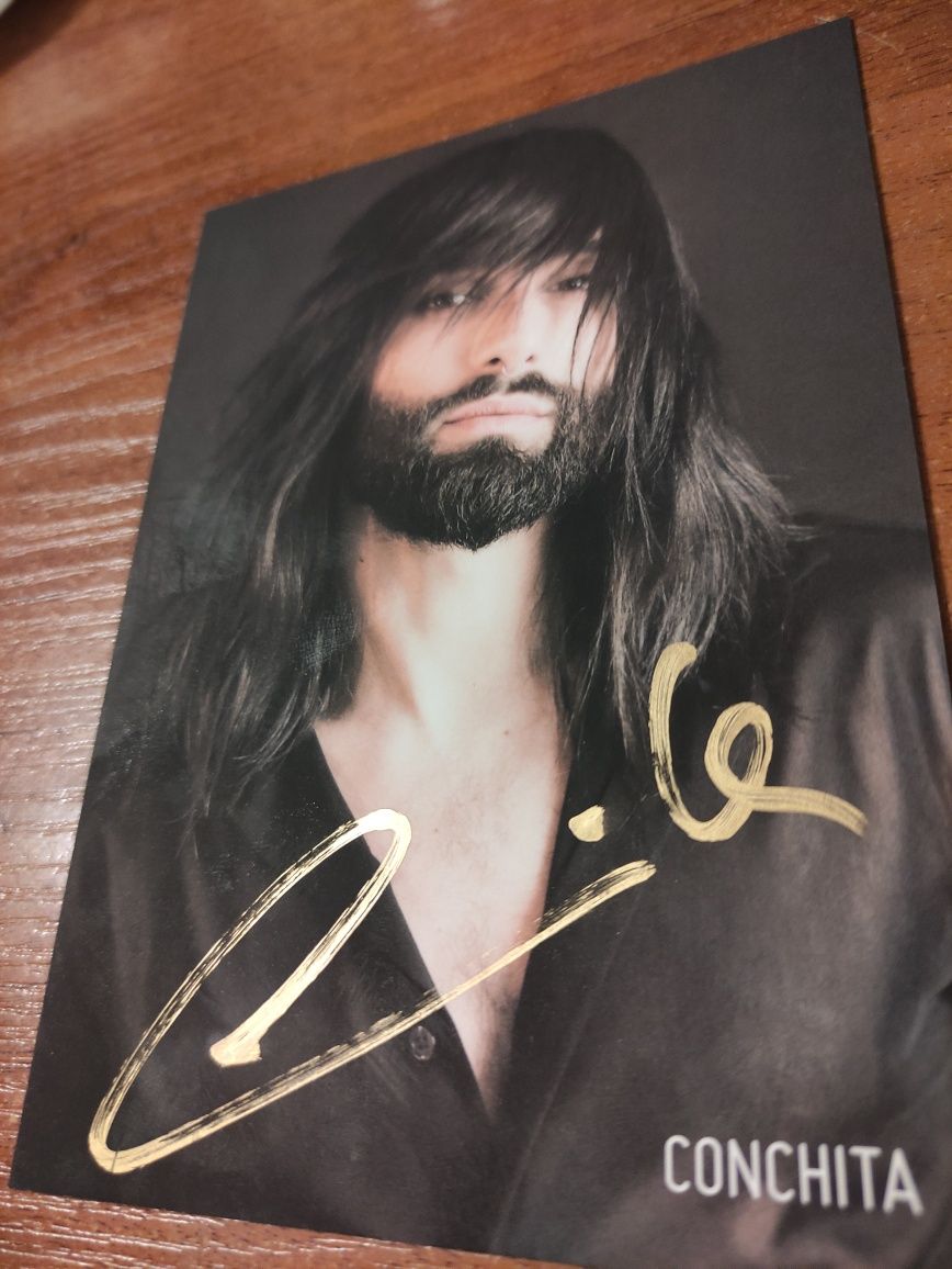 Autograf, podpis - Conchita Wurst Drag queen Thomas Neuwirth Muzyka