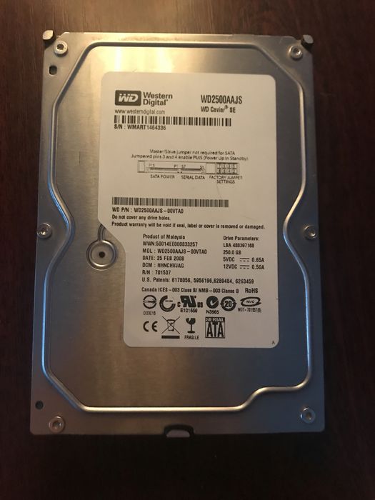 Жорсткий диск 250gb