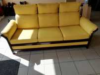 Skórzana sofa bananowa NOWA Rozkładana Funkcja spania