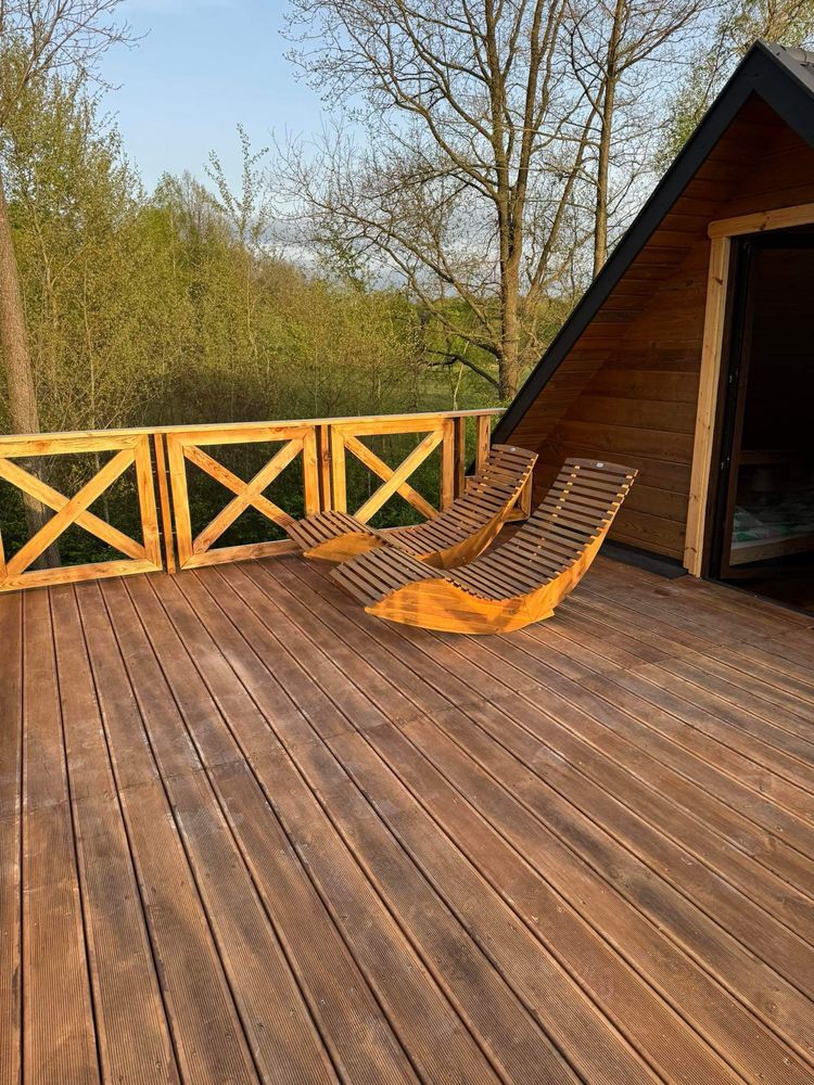 Domek letniskowy z jacuzzi (termobania), sauna, staw, 7-osobowy
