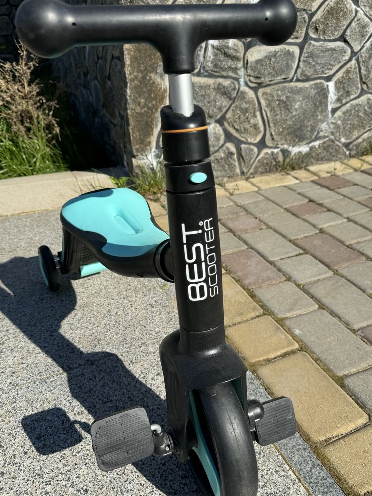 Самокат 3в1 Best Scooter, самокат-велобег-