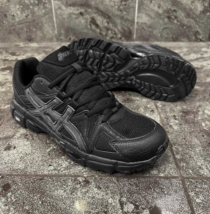 Мужские Кроссовки Асикс Гель черные сеточка Кросівки Asics Gel