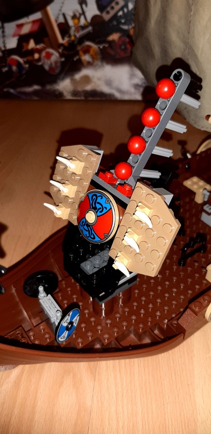 Lego Vikings 7018 duży statek z pudełkiem