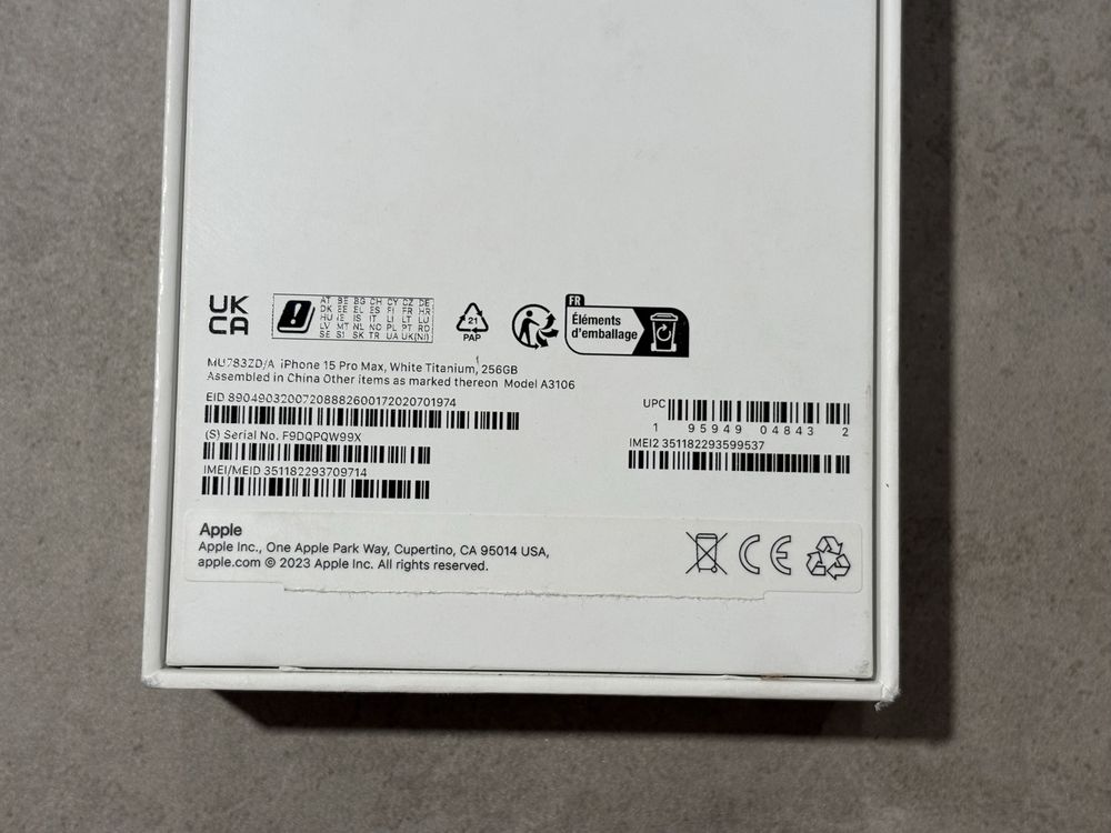 Iphone 15 Pro Max 256GB 86% Baterii