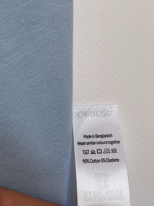 20 48 George niebieska koszulka na ramiączkach top bawełniany gładki