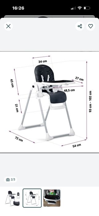 Krzesełko do karmienia Nukido