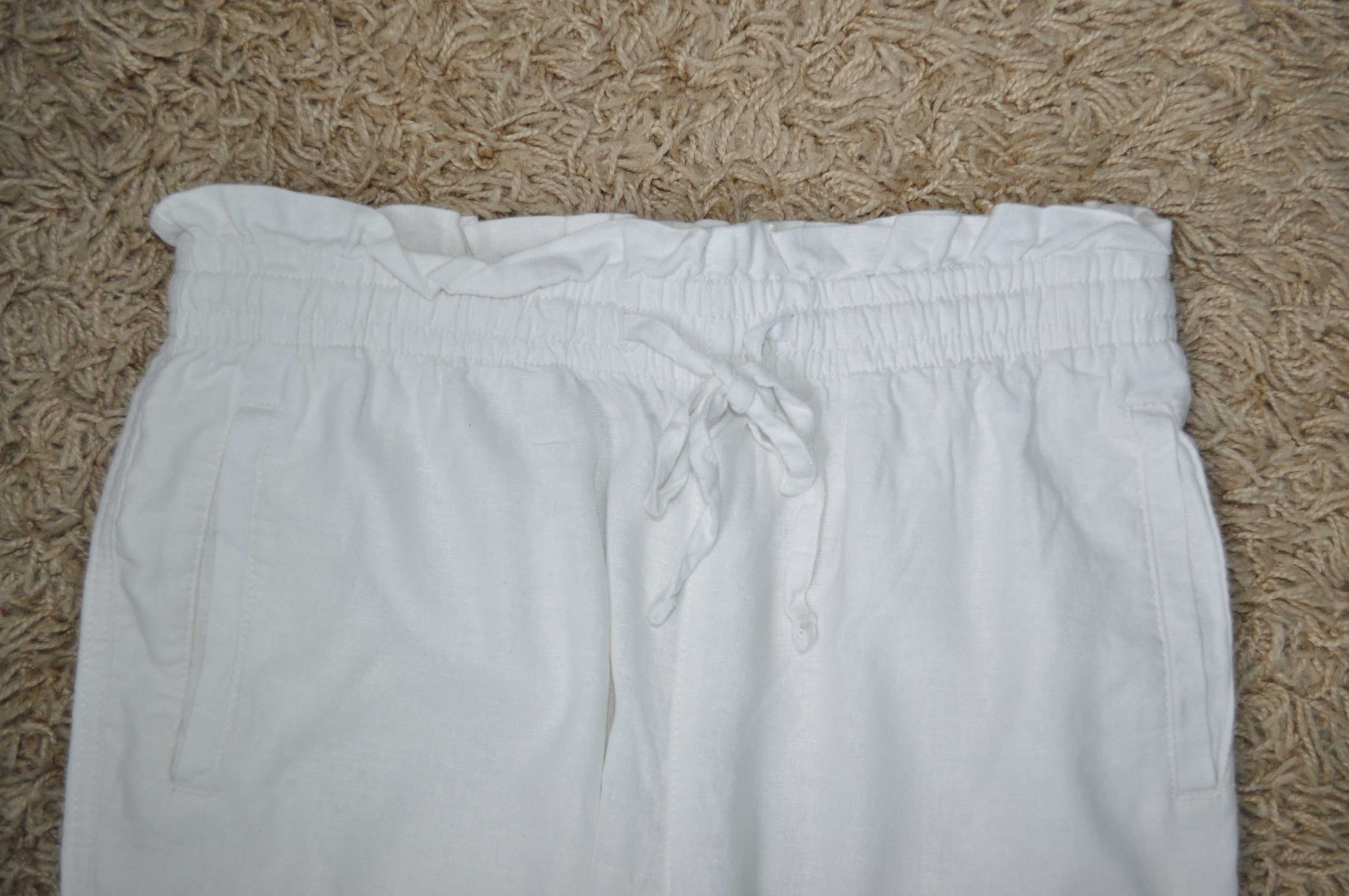 Женские белые льняные брюки f&f