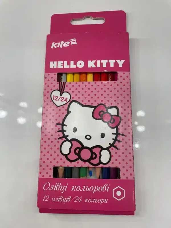 Карандаши цветные hello kitty 24 цвета/12 шт