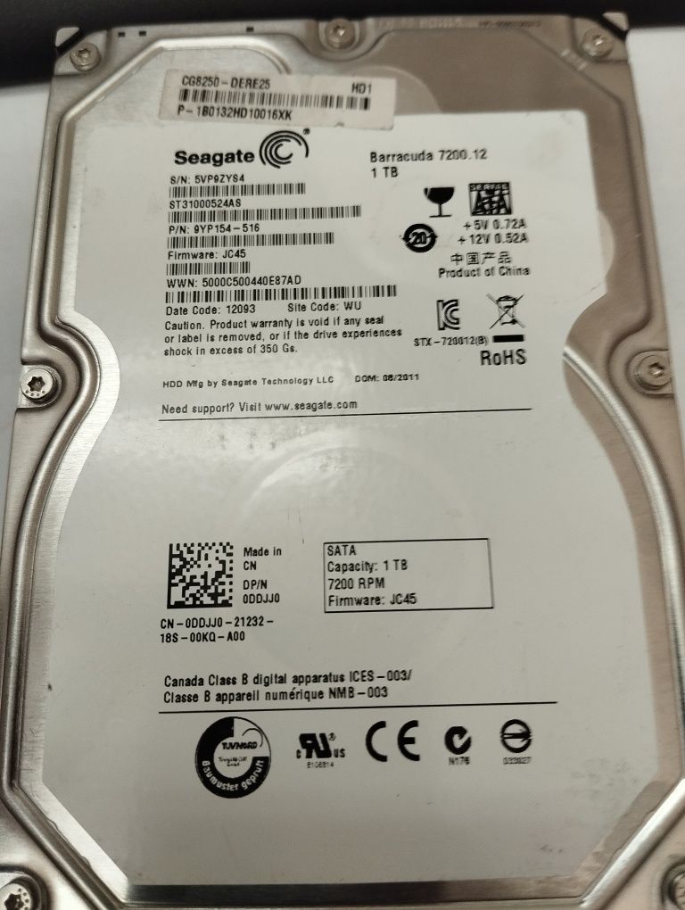 SEAGATE 1TB HDD жорсткий диск