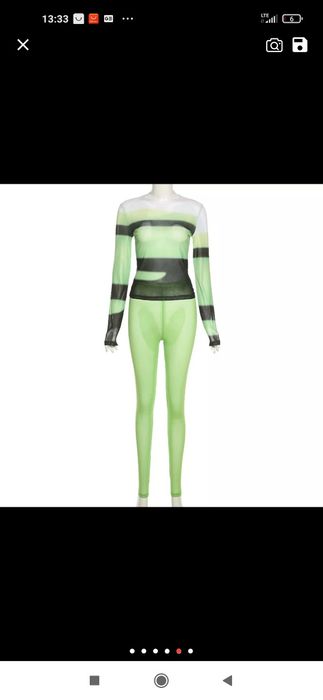 Nowy komplet legginsy i bluzka prześwitujący, sportowy, streetwear