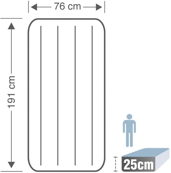 A0987 Materac jednoosobowy Intex 191 x 76 x 25 cm zielony