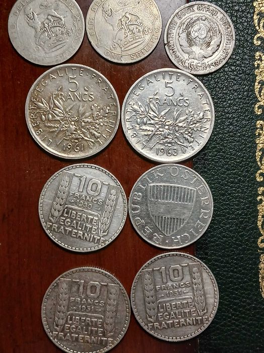 лот 9ть  монет по цене серебра 76 грамм