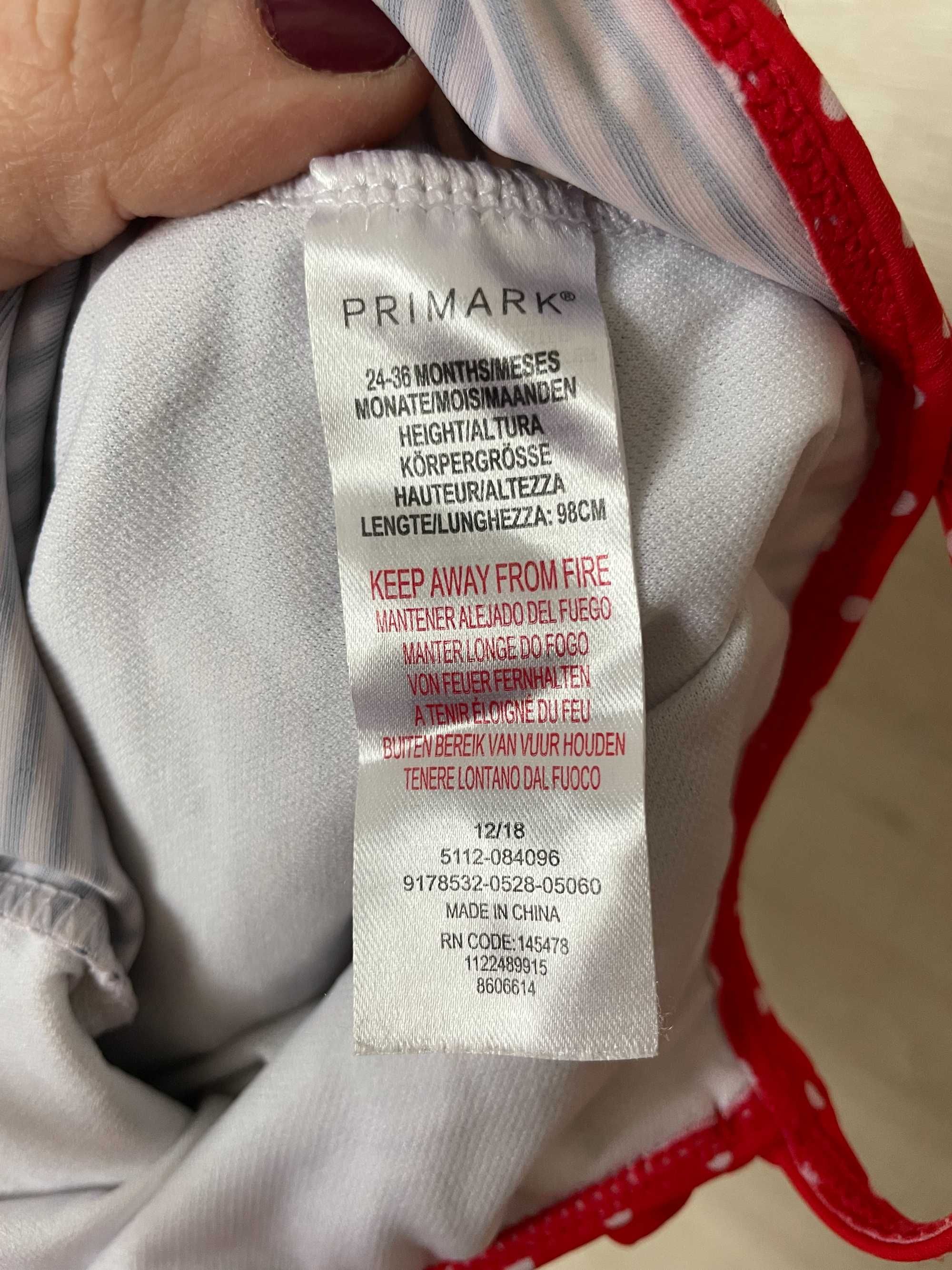 Kostium kąpielowy dziewczęcy Primark r.98, strój jednoczęściowy