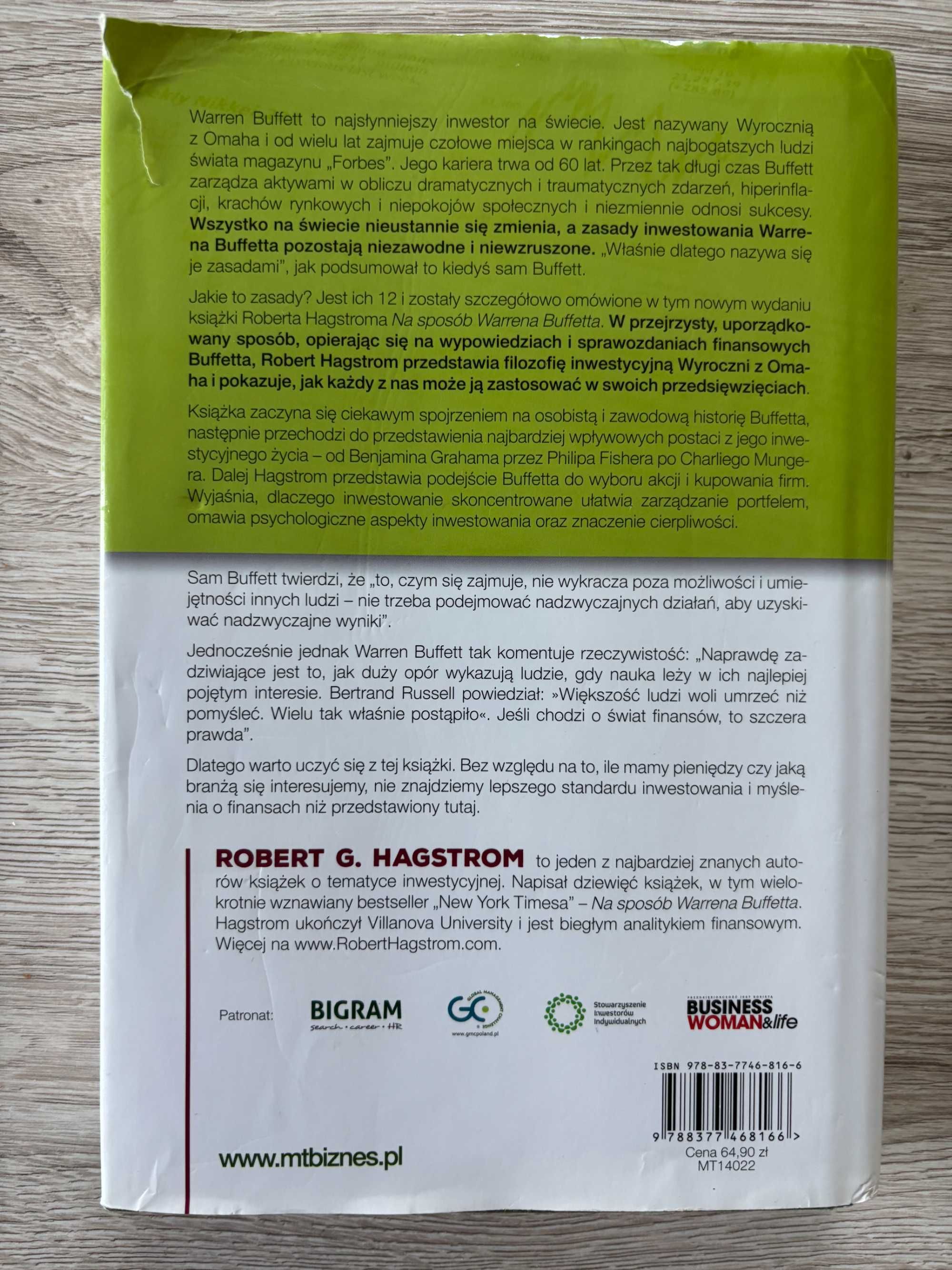 Książka: Na sposób Warrena Buffetta Robert G. Hagstrom Twarda okładka!