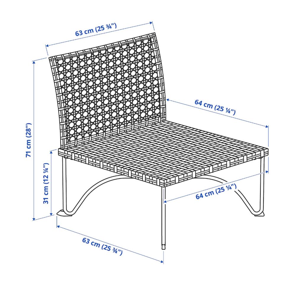 Conjunto de jardim sofás com mesa