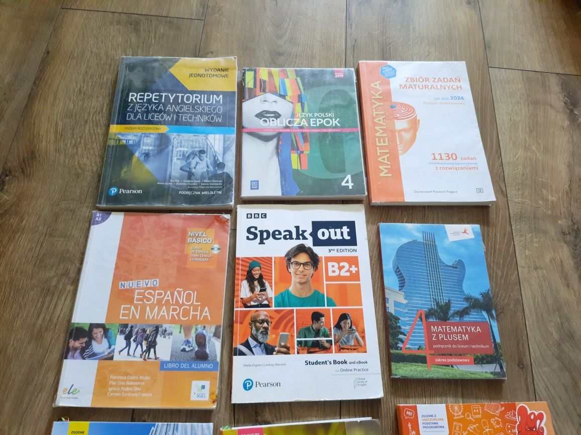 Liceum matura - Polski, chemia Witkowski, matematyka, ang, hiszpanski