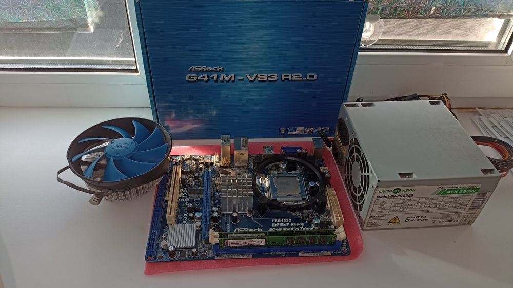 Комплект Asrock G41M+ Xeon E5430+ 8Gb DDR3,+СО DeepCool+БЖ 350 Вт